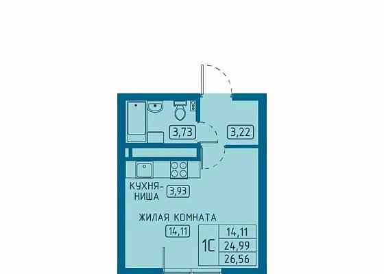 Студия, 26.56 м2, 9/20 эт. Красноярск