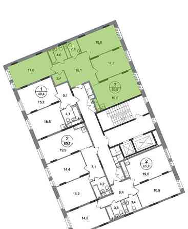 3-комн. квартира, 89 м2, 10/17 эт. Москва