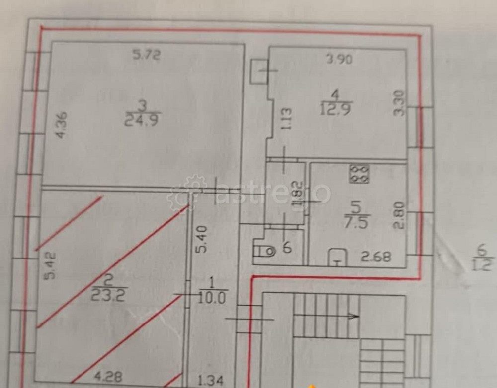 3-комн. квартира, 79.7 м2, 2/4 эт. Санкт-Петербург - изображение 4