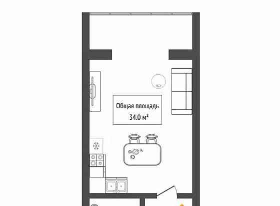 Студия, 34.7 м2, 4/10 эт. Горно-Алтайск