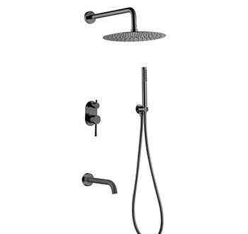 Душевой комплект BOHEME Uno 464-2-SGM Shine Gun Metal Новосибирск