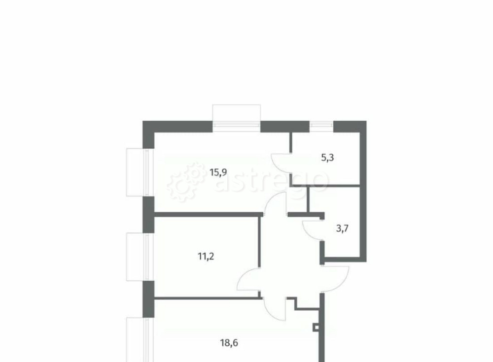 2-комн. квартира, 61.9 м2, 4/8 эт. Санкт-Петербург - изображение 1