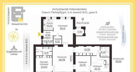 5-комн. квартира, 247.8 м2, 2/4 эт. Санкт-Петербург