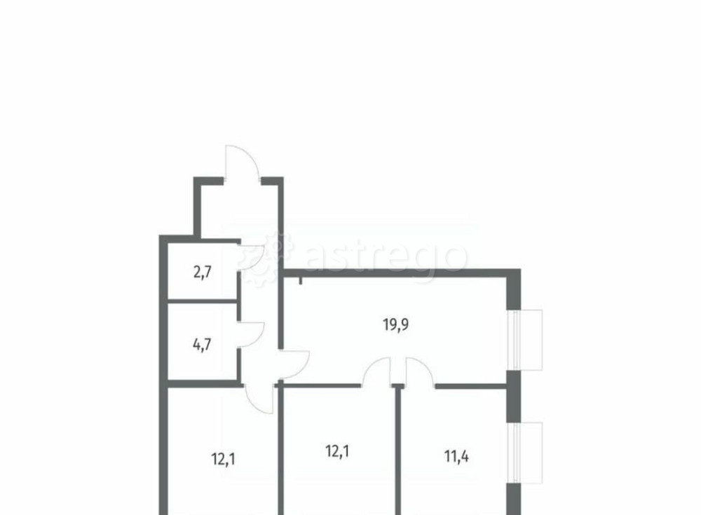3-комн. квартира, 71.4 м2, 7/12 эт. Санкт-Петербург - изображение 1