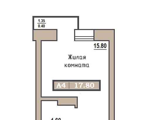 Студия, 17.8 м2, 7/9 эт. Красноярск