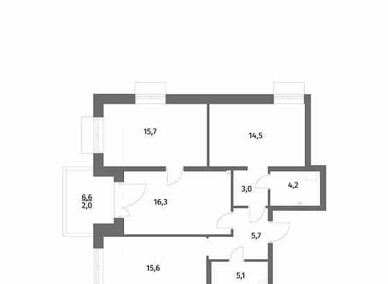 3-комн. квартира, 82.1 м2, 1/6 эт. Санкт-Петербург