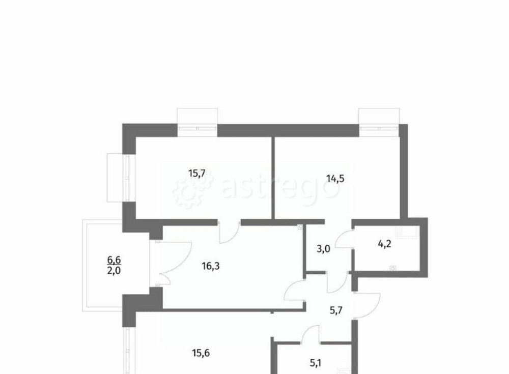 3-комн. квартира, 82.1 м2, 1/6 эт. Санкт-Петербург - изображение 1