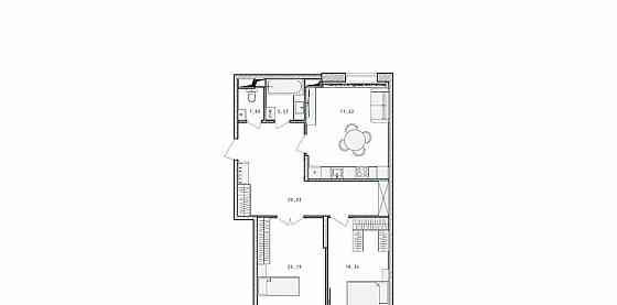 2-комн. квартира, 81 м2, 13/17 эт. Пушкино