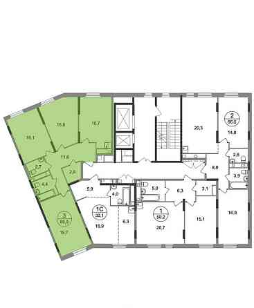 3-комн. квартира, 88 м2, 9/17 эт. Москва