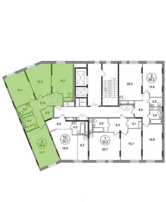 3-комн. квартира, 88 м2, 9/17 эт. Москва - изображение 4