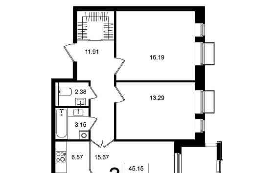 3-комн. квартира, 71.6 м2, 4/5 эт. Химки