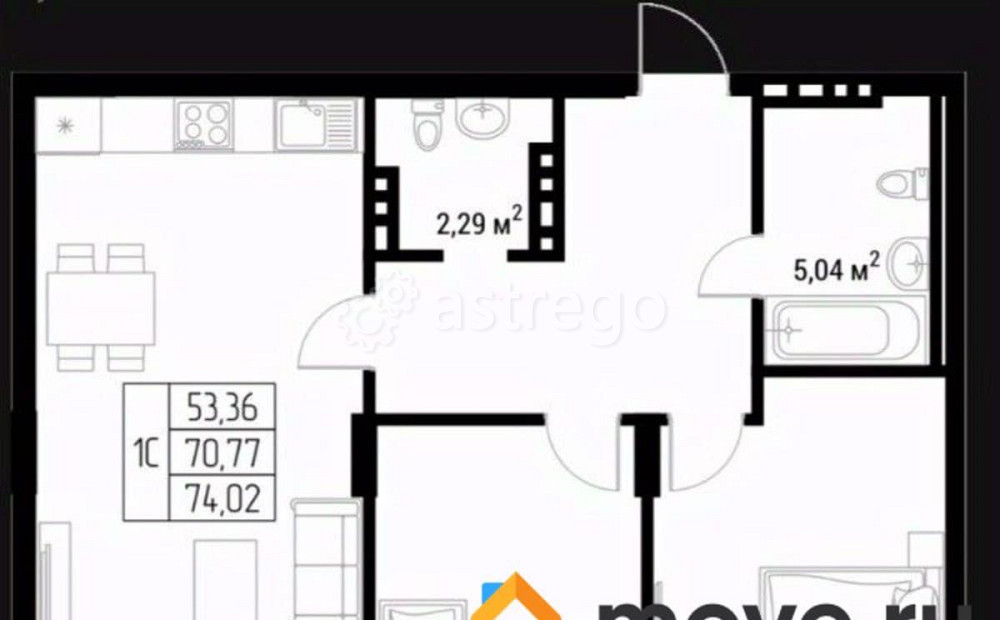 Студия, 73.86 м2, 2/9 эт. Горно-Алтайск - изображение 1