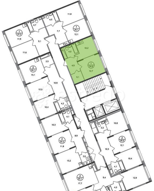 1-комн. квартира, 34 м2, 4/17 эт. Москва - изображение 7