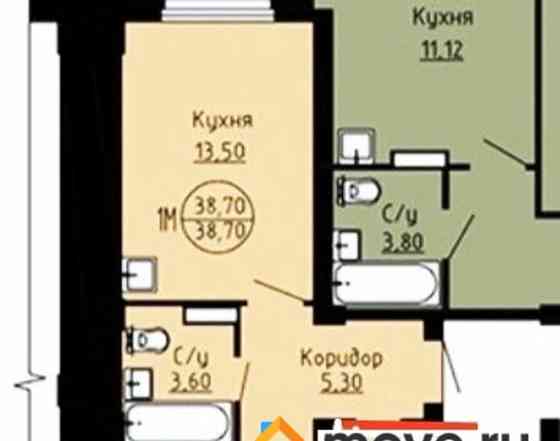 1-комн. квартира, 39 м2, 1/11 эт. Сосновоборск