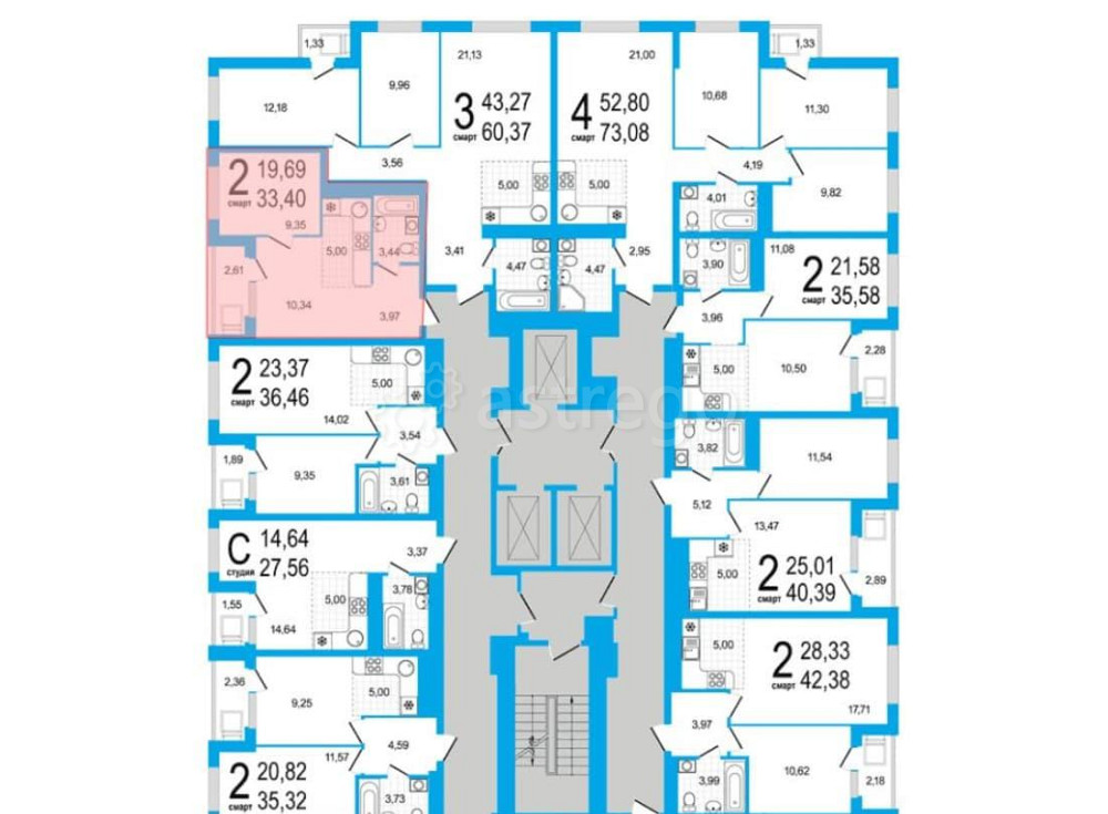 2-комн. квартира, 33.4 м2, 13/25 эт. Уфа - изображение 5