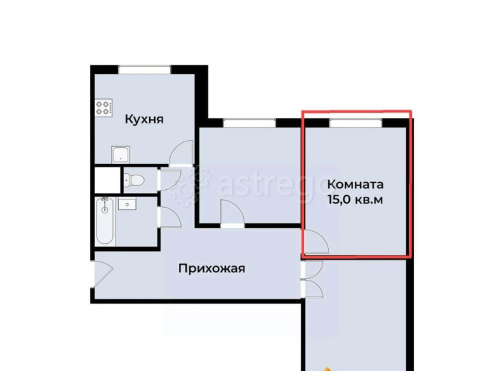 Комната, 15 м2, 1/17 эт. Москва - изображение 6