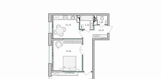 2-комн. квартира, 59.2 м2, 3/17 эт. Пушкино