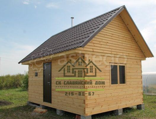Баня из бруса 4х6м, на опорных блоках, Б-10 Красноярск - изображение 1