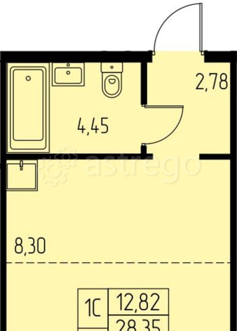 Студия, 28.35 м2, 21/23 эт. Ивантеевка - изображение 2