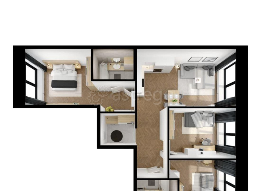 3-комн. квартира, 81.7 м2, 1/9 эт. Санкт-Петербург - изображение 6