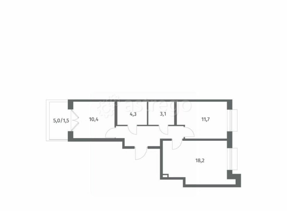 2-комн. квартира, 56.6 м2, 8/8 эт. Санкт-Петербург - изображение 1