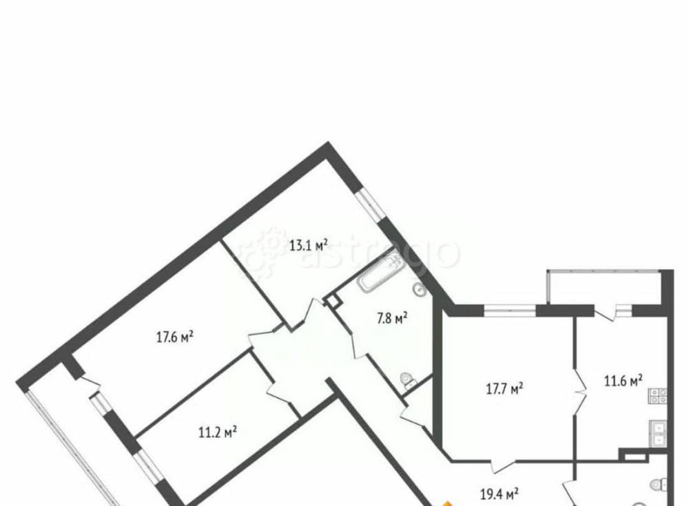 4-комн. квартира, 103 м2, 9/17 эт. Санкт-Петербург - изображение 3