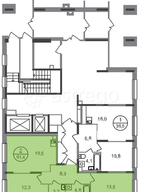 2-комн. квартира, 61 м2, 1/17 эт. Москва - изображение 7