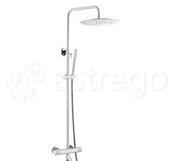 Душевая стойка BOHEME Uno 468-T-WCR White/Chrome Новосибирск - изображение 1