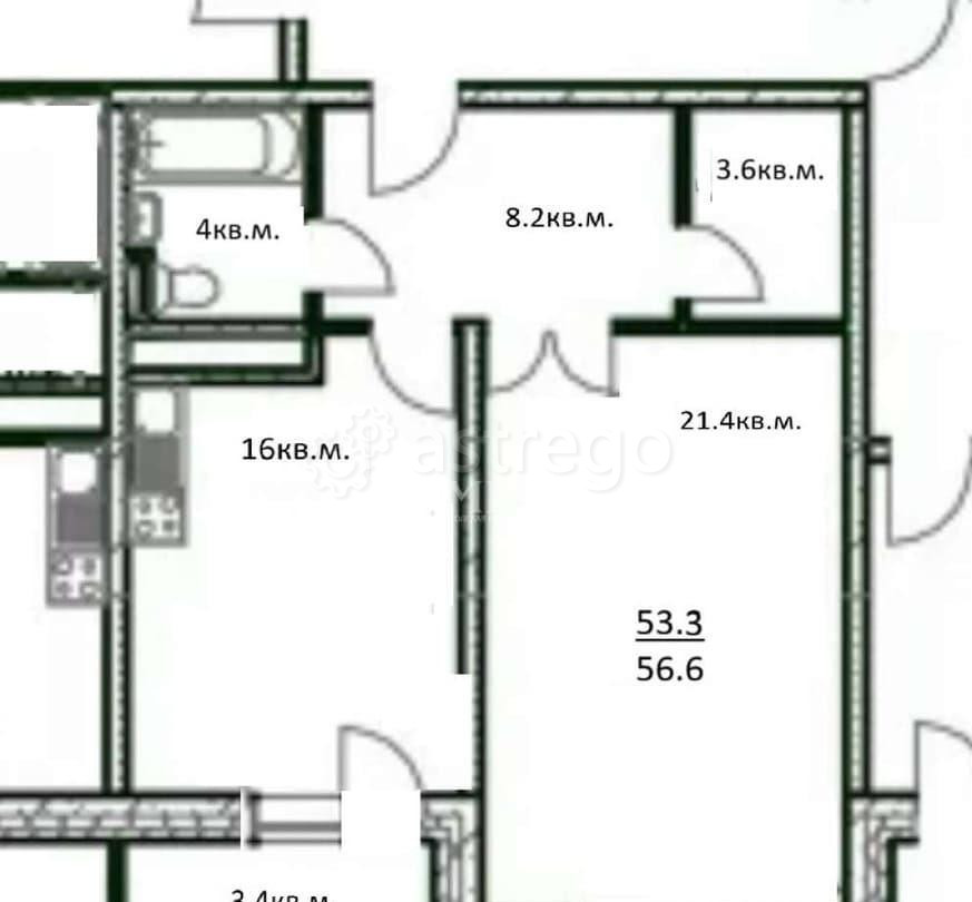 1-комн. квартира, 53.3 м2, 13/17 эт. Наро-Фоминск - изображение 1
