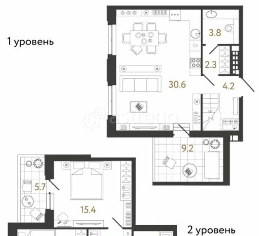 3-комн. квартира, 105.7 м2, 7/8 эт. Санкт-Петербург - изображение 3