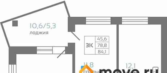 3-комн. квартира, 84.1 м2, 11/19 эт. Красноярск
