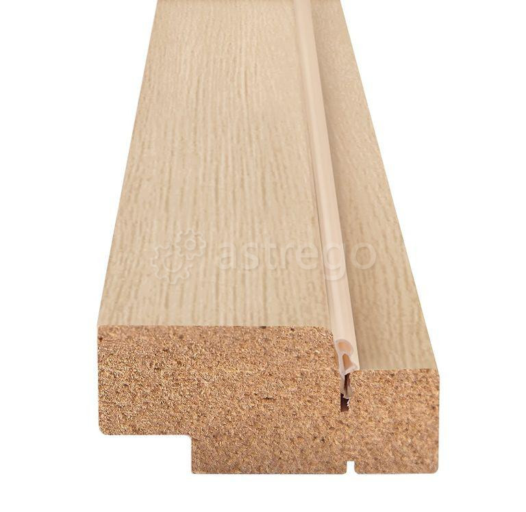 Коробка дверная Олови Беленый дуб экошпон с уплотн. б/п б/ф 28x70 мм Санкт-Петербург - изображение 1