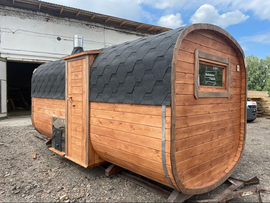 Баня бочка под ключ 2-6 м Барнаул - изображение 1
