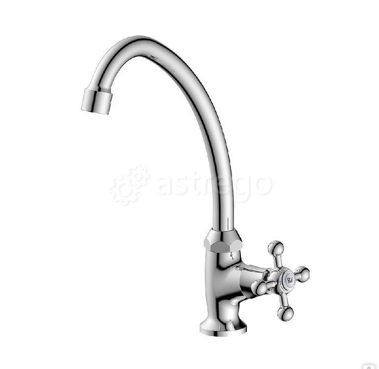 Кран DECOROOM DR54010 для холодной воды хром Новосибирск - изображение 1