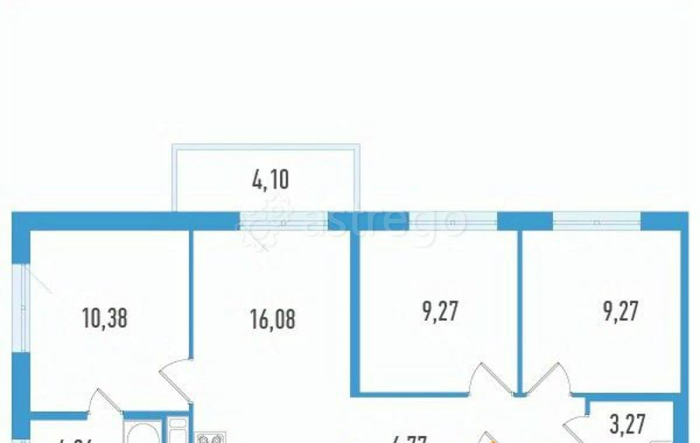 3-комн. квартира, 62.15 м2, 4/12 эт. Санкт-Петербург - изображение 2