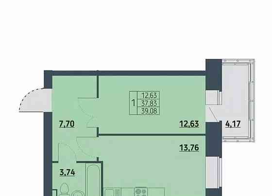 1-комн. квартира, 39.4 м2, 5/9 эт. Красноярск