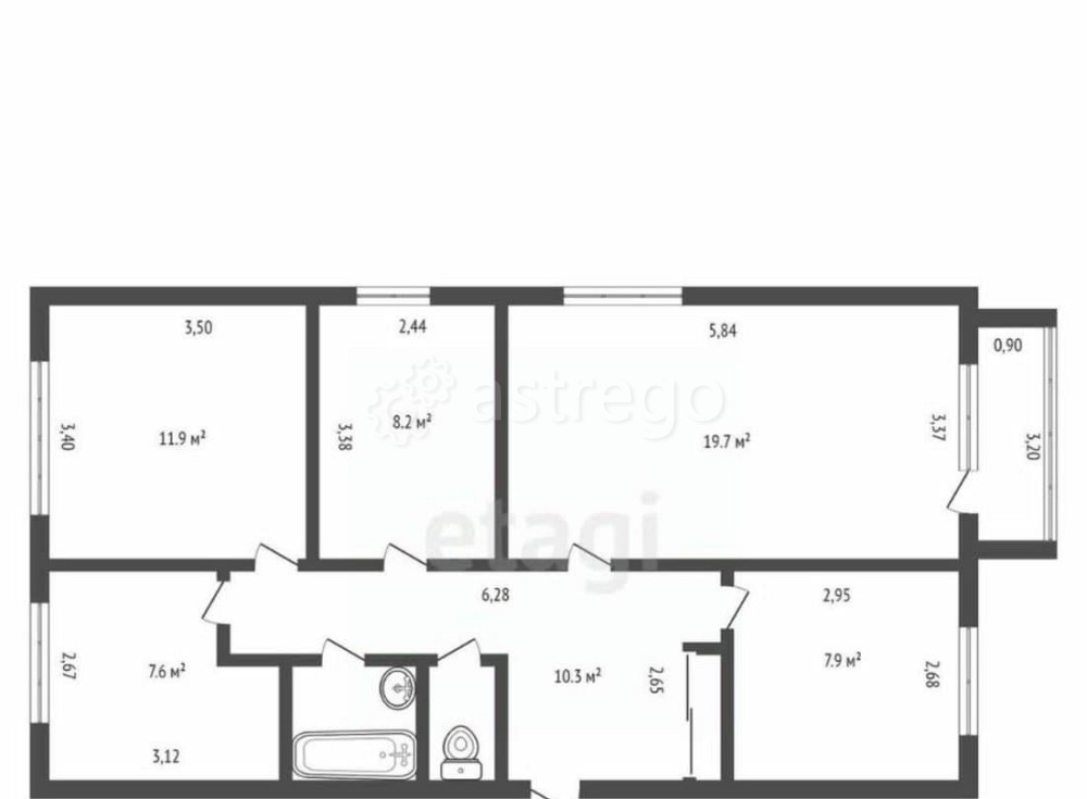 4-комн. квартира, 70.1 м2, 4/5 эт. Благовещенск - изображение 6