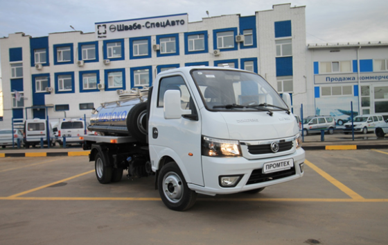 Цистерна для пищевых жидкостей на базе Dongfeng Captain-T (2j) 3200 мм нержавеющая сталь, объем 1800 Самара