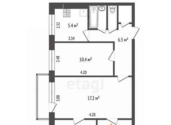 4-комн. квартира, 60.8 м2, 4/5 эт. Архангельск