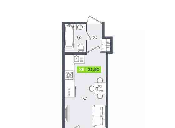 Студия, 23.9 м2, 1/13 эт. Санкт-Петербург