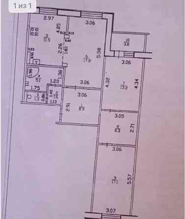 3-комн. квартира, 86.7 м2, 5/12 эт. Уфа