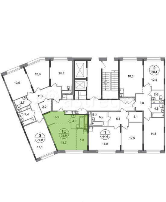 Студия, 28 м2, 2/17 эт. Москва - изображение 4