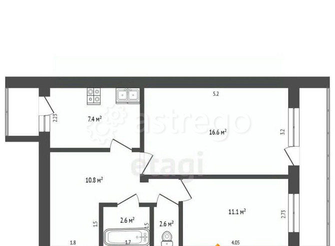 2-комн. квартира, 49.7 м2, 4/5 эт. Бирск - изображение 7