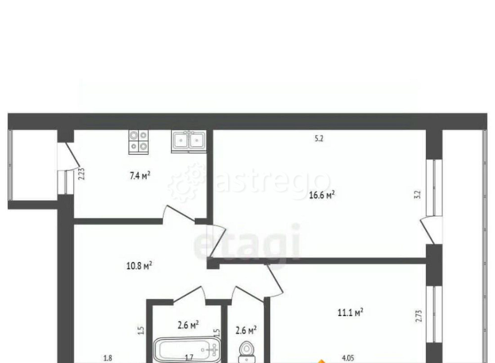 2-комн. квартира, 49.7 м2, 4/5 эт. Бирск - изображение 7