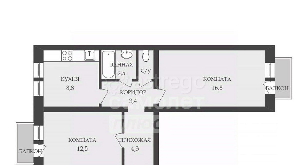2-комн. квартира, 49.5 м2, 5/5 эт. Королев - изображение 2