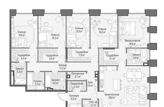 5-комн. квартира, 204.7 м2, 9/10 эт. Москва