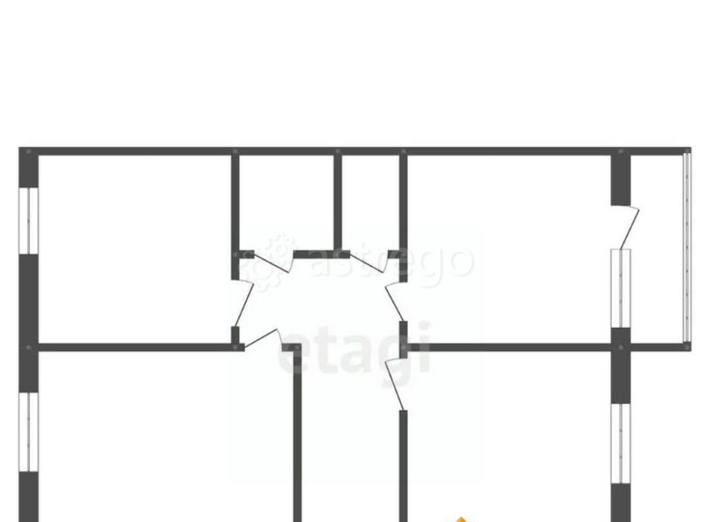 3-комн. квартира, 58 м2, 2/4 эт. Белогорск - изображение 3