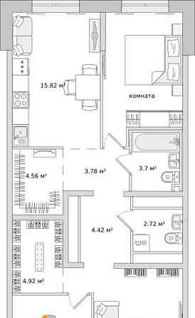 2-комн. квартира, 80.2 м2, 1/15 эт. Санкт-Петербург