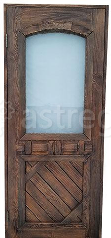 Дверь "Витязь" деревянная, витражная 200х80 см Рославль - изображение 1