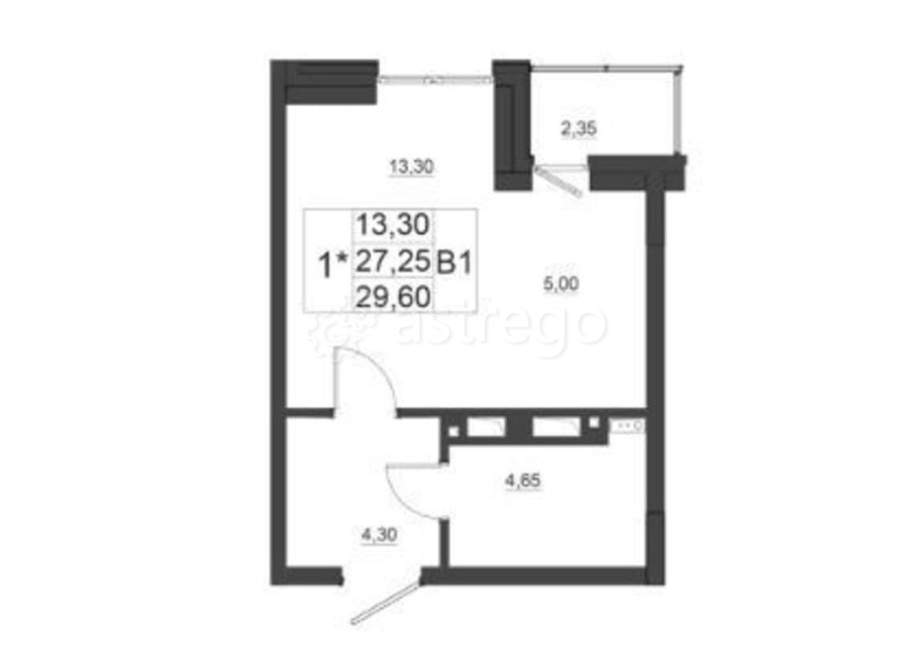 1-комн. квартира, 29.6 м2, 17/17 эт. Красноярск - изображение 1